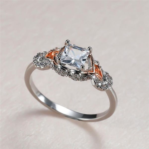 wedding rings charm male female white square ring rose gold silver color for women men promise zircon thin engagement, Slivery;golden
wedding rings charm male female white square ring rose gold silver color for women men promise zircon thin engagement, Slivery;golden