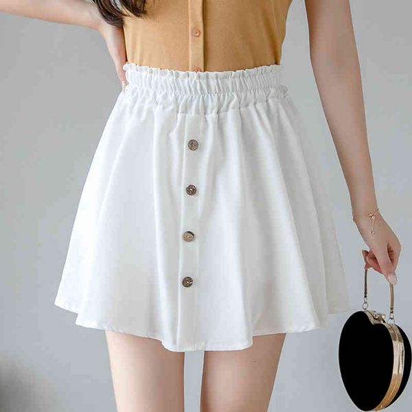 skirts solid color summer high waist womens korean elastic shorts skirt female elegant button mini pleated spo5, Black
skirts solid color summer high waist womens korean elastic shorts skirt female elegant button mini pleated spo5, Black