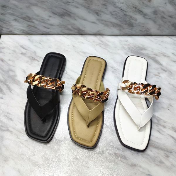 slippers women's shoes sandals 2021 square-toe metal chain flip-flops flat-bottomed, Black
slippers women's shoes sandals 2021 square-toe metal chain flip-flops flat-bottomed, Black
