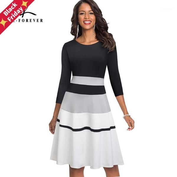nice-forever retro elegant contrast color patchwork vestidos business party flare a-line women winter dress a173 casual dresses, Black;gray
nice-forever retro elegant contrast color patchwork vestidos business party flare a-line women winter dress a173 casual dresses, Black;gray