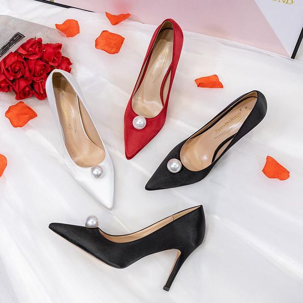 dress shoes 2021 arrival pointed toe women wedding bridal high heels ladies party woman fashion pumps, Black
dress shoes 2021 arrival pointed toe women wedding bridal high heels ladies party woman fashion pumps, Black