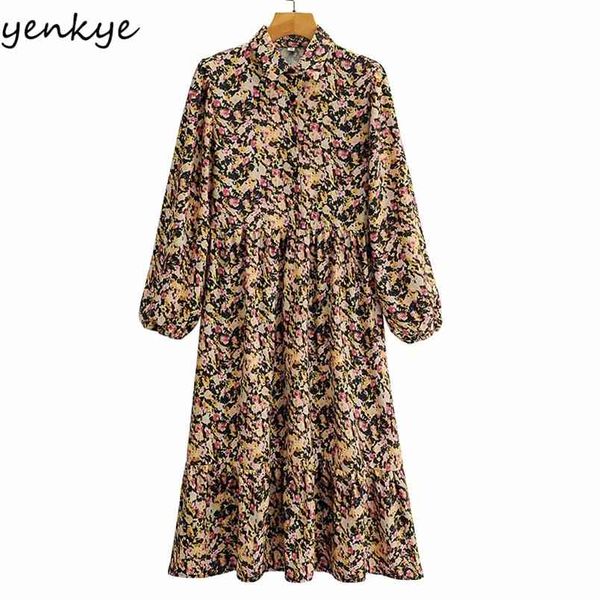 vintage floral print women dress lapel collar long sleeve flowy a-line midi casual female spring autumn plus size vestido 210514, Black;gray
vintage floral print women dress lapel collar long sleeve flowy a-line midi casual female spring autumn plus size vestido 210514, Black;gray