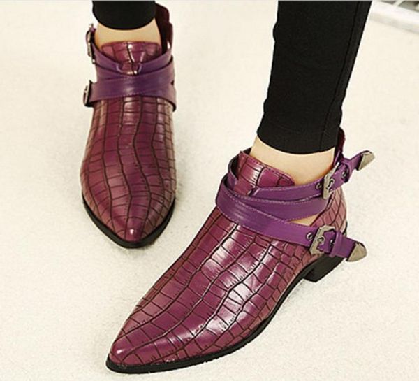 boots fashion rome ankle women basic pointed toe buckle solid vintage low square heel casual big size shoes, Black
boots fashion rome ankle women basic pointed toe buckle solid vintage low square heel casual big size shoes, Black