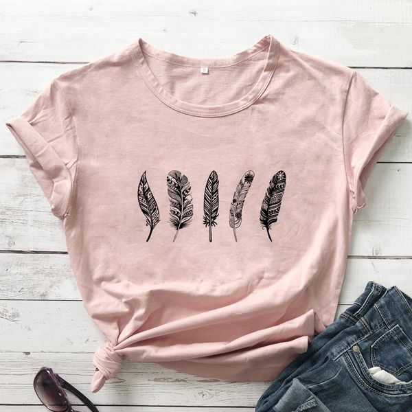 women's t-shirt boho tribal feathers aesthetic summer short sleeve graphic tee vintage women hippie grunge tshirt, White
women's t-shirt boho tribal feathers aesthetic summer short sleeve graphic tee vintage women hippie grunge tshirt, White