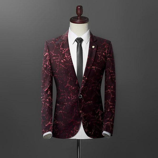 men's suits & blazers asian size fashion printed spring autumn men party prom blazer 2021 arrival slim fit mens jacket m-3xl, White;black
men's suits & blazers asian size fashion printed spring autumn men party prom blazer 2021 arrival slim fit mens jacket m-3xl, White;black