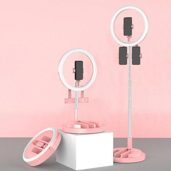 universal convenient usb foldable led selfie stand tripod ring fill light with mobile phone holder for makeup cell mounts & holders
universal convenient usb foldable led selfie stand tripod ring fill light with mobile phone holder for makeup cell mounts & holders