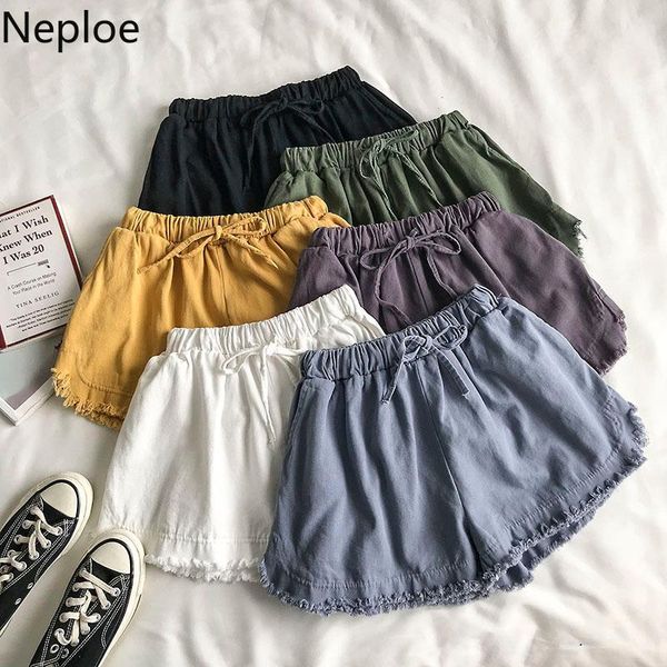 women's shorts neploe 2021 summer women short drawstring lace up high waist tassel wide leg korean solid causal feminimo 4a869, White;black
women's shorts neploe 2021 summer women short drawstring lace up high waist tassel wide leg korean solid causal feminimo 4a869, White;black