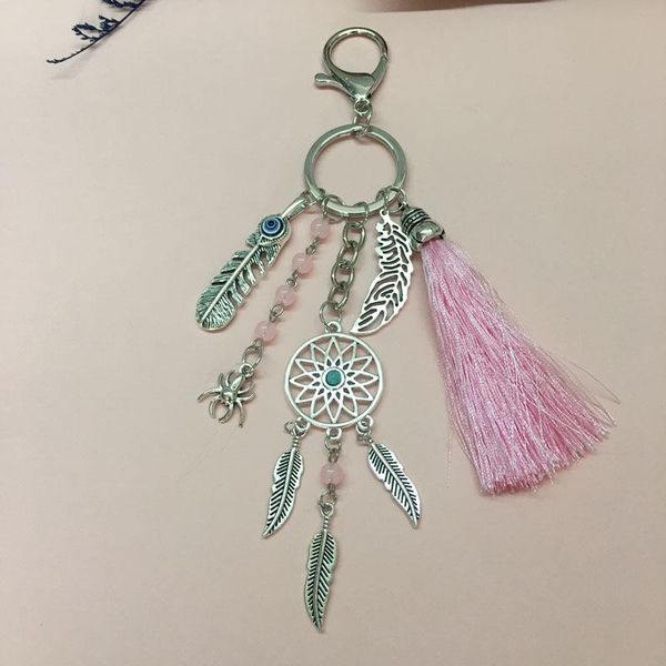 keychains european and american bohemian style wool tassel dream catcher keychain for men women, Silver
keychains european and american bohemian style wool tassel dream catcher keychain for men women, Silver