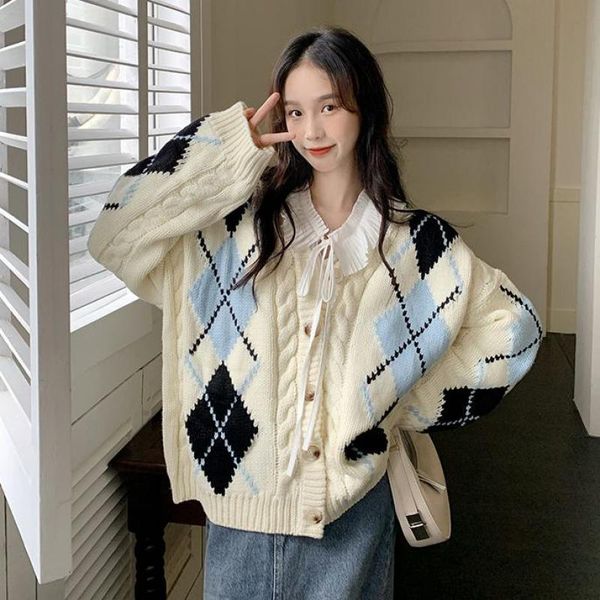 women's knits & tees women sweater lattice knitted cardigan coat autumn winter plaid stripe loose soft wholesale female long sleeve kni, White
women's knits & tees women sweater lattice knitted cardigan coat autumn winter plaid stripe loose soft wholesale female long sleeve kni, White