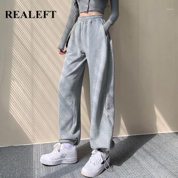 women's pants & capris realeft autumn 2021 loose cargo sweatpants grey high waist straight oversize lady chic ankle-length trousers, Black;white
women's pants & capris realeft autumn 2021 loose cargo sweatpants grey high waist straight oversize lady chic ankle-length trousers, Black;white