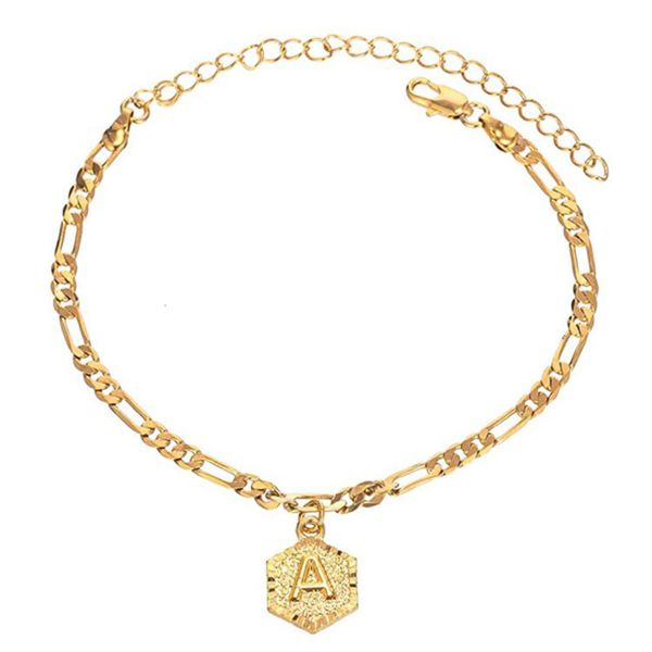 26 capital letters copper plated 14k gold summer fashion anklet for men and women, Red;blue
26 capital letters copper plated 14k gold summer fashion anklet for men and women, Red;blue