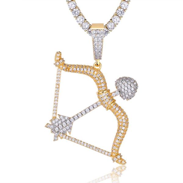 pendant necklaces 100% micro zircon hip hop tow tone bow arrow necklace for men jewelry cz rapper custom accept wholesale gift, Silver
pendant necklaces 100% micro zircon hip hop tow tone bow arrow necklace for men jewelry cz rapper custom accept wholesale gift, Silver