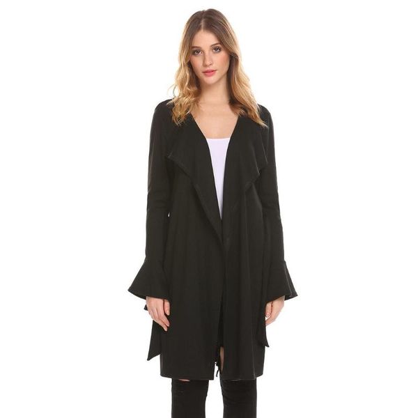 women's trench coats women casual long trumpet sleeve solid open front knit cardigan with belt autumn winter wine red gray black, Tan;black
women's trench coats women casual long trumpet sleeve solid open front knit cardigan with belt autumn winter wine red gray black, Tan;black