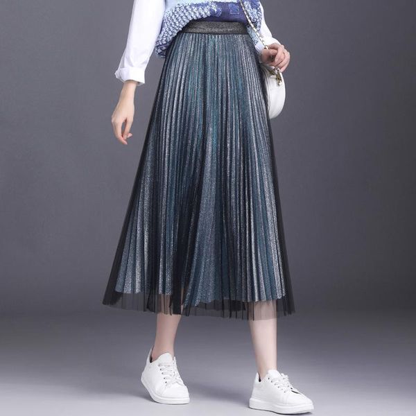 skirts luxury quality women's 2021 high waist women fashion pleated mesh lurex long skirt, Black
skirts luxury quality women's 2021 high waist women fashion pleated mesh lurex long skirt, Black