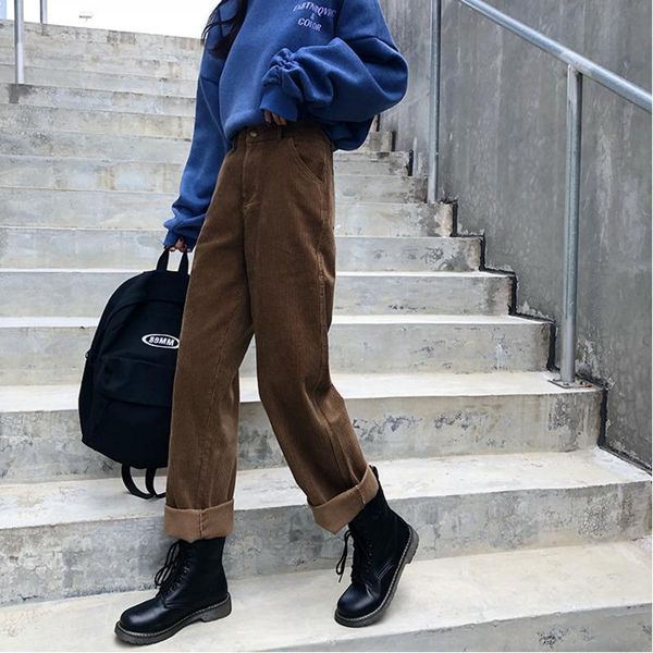 zoulv 2021 spring women wide leg high waist trousers autumn casual long pants loose corduroy harajuku streetwear women's & capris, Black;white
zoulv 2021 spring women wide leg high waist trousers autumn casual long pants loose corduroy harajuku streetwear women's & capris, Black;white