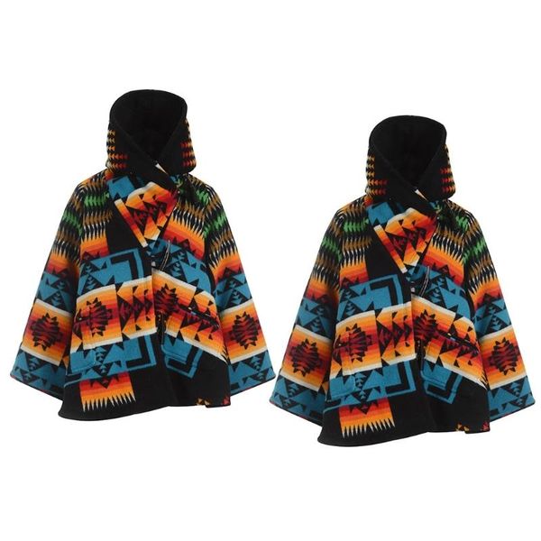 women's wool & blends womens batwing long sleeve faux coat baggy lapel button trench jacket ethnic geometric patterns loose poncho over, Black
women's wool & blends womens batwing long sleeve faux coat baggy lapel button trench jacket ethnic geometric patterns loose poncho over, Black