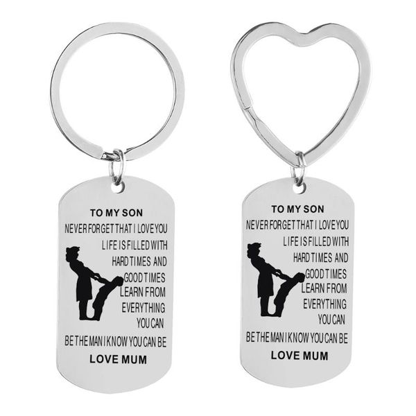 keychains fashion stainless steel keychain lettering jewelry to my son key chain inspire children gift from mom diy custom wholesale, Silver
keychains fashion stainless steel keychain lettering jewelry to my son key chain inspire children gift from mom diy custom wholesale, Silver