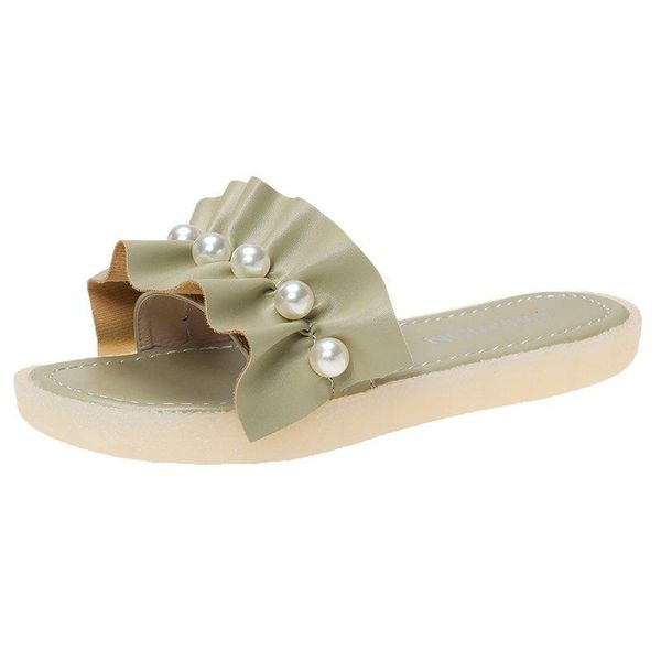 slippers vmti 2021 summer style outer wear pearl women fashion lotus leaf flat sandals open-toe flip flops, Black
slippers vmti 2021 summer style outer wear pearl women fashion lotus leaf flat sandals open-toe flip flops, Black