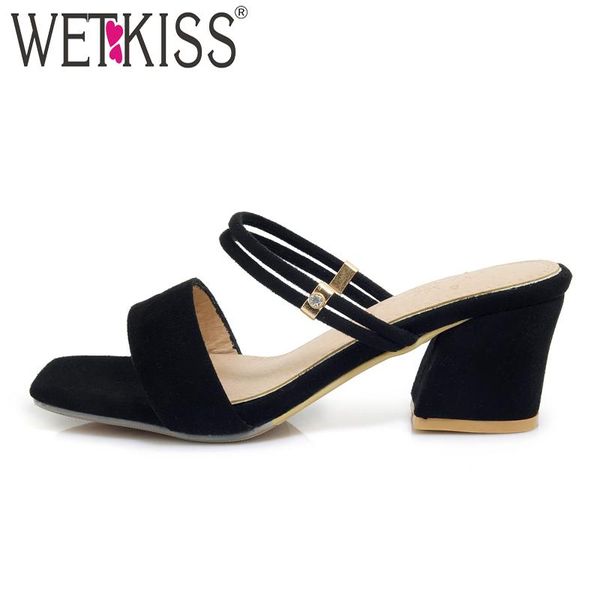 slippers wetkiss summer high heels women hoof slides open toe crystal footwear 2021 fashion flock casual ladies shoes, Black
slippers wetkiss summer high heels women hoof slides open toe crystal footwear 2021 fashion flock casual ladies shoes, Black
