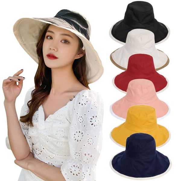 wide brim hats women sunshade brims hat outdoor summer sunscreen beach sun bucket cap prevent ultraviolet rays solid color high top, Blue;gray
wide brim hats women sunshade brims hat outdoor summer sunscreen beach sun bucket cap prevent ultraviolet rays solid color high top, Blue;gray
