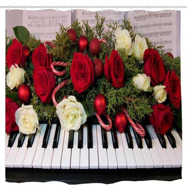 shower curtains christmas keyboard bathroom curtain funny durable bath waterproof