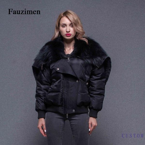 women's jackets winter tongxiang thick warm women coat big raccoon fur hooded bomber jacket black ladies coats, Black;brown
women's jackets winter tongxiang thick warm women coat big raccoon fur hooded bomber jacket black ladies coats, Black;brown