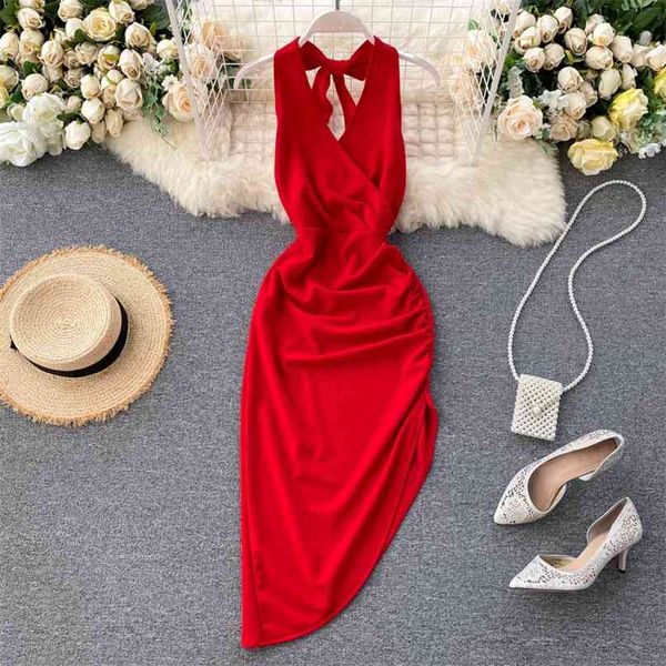 night club dress women's fashion v neck sleeveless irregular backless halter package hip vestidos n064 210527, Black;gray
night club dress women's fashion v neck sleeveless irregular backless halter package hip vestidos n064 210527, Black;gray