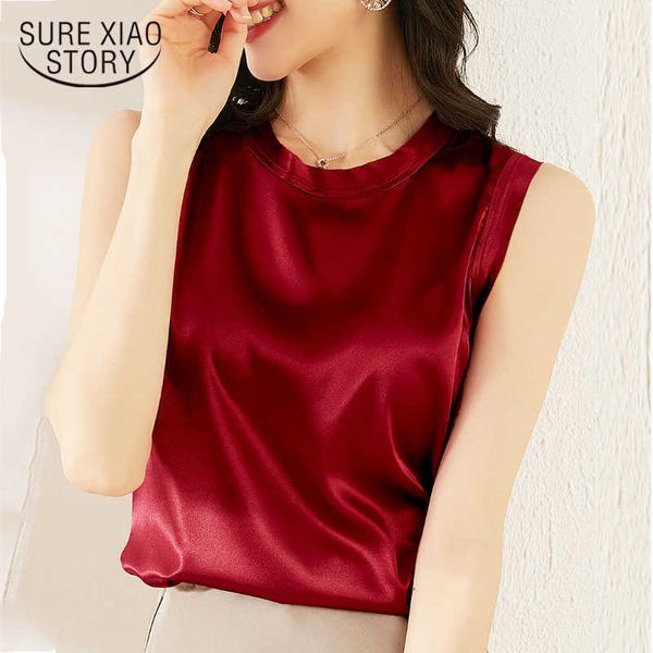 summer style solid color satin vest female o-neck silk sleeveless blouse women all-match pullover slim outer vest 9610 210528, White
summer style solid color satin vest female o-neck silk sleeveless blouse women all-match pullover slim outer vest 9610 210528, White