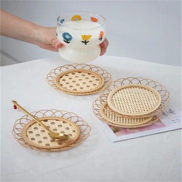 mats & pads bamboo rattan coasters handmade woven wicker coffee drinks cup placemat for dining table holder placement mat
mats & pads bamboo rattan coasters handmade woven wicker coffee drinks cup placemat for dining table holder placement mat