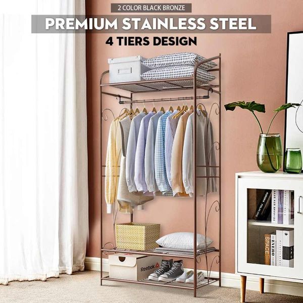 clothing & wardrobe storage clothes hanger coat rack floor drying racks 4 tiers stand bedroom shoe garment furniture
clothing & wardrobe storage clothes hanger coat rack floor drying racks 4 tiers stand bedroom shoe garment furniture