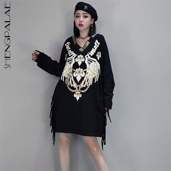 shengpllae personality printed dress women's spring v-nevk letter large size long sleeve tassel mini dresses female 210427, White
shengpllae personality printed dress women's spring v-nevk letter large size long sleeve tassel mini dresses female 210427, White