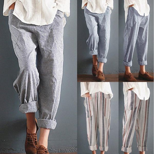 women's pants & capris plus size cotton linen trousers women summer loose harem high waist stripe pocket pant casual pantalon female sw, Black;white
women's pants & capris plus size cotton linen trousers women summer loose harem high waist stripe pocket pant casual pantalon female sw, Black;white