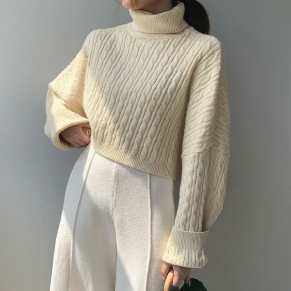 women's sweaters turtleneck woman short knitting sweater high waist long sleeve loose female casual warm winter pullovers 7xtw, White;black
women's sweaters turtleneck woman short knitting sweater high waist long sleeve loose female casual warm winter pullovers 7xtw, White;black