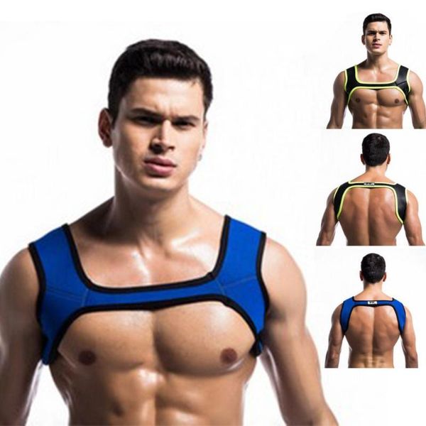 men's fitness sports shoulder strap muscle exercise back protector supports rubber work-out gym drop#0415 support, Black;blue
men's fitness sports shoulder strap muscle exercise back protector supports rubber work-out gym drop#0415 support, Black;blue