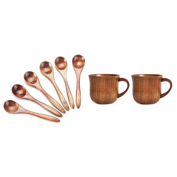 dinnerware sets 2pcs natural solid wood teacup with 6pcs small wooden spoons, teaspoon
dinnerware sets 2pcs natural solid wood teacup with 6pcs small wooden spoons, teaspoon