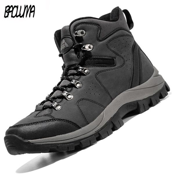 boots brand men's waterproof leather men ankle comfortable breathable designer sneakers trend outdoor shoes, Black
boots brand men's waterproof leather men ankle comfortable breathable designer sneakers trend outdoor shoes, Black