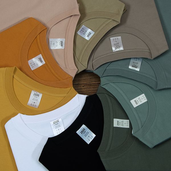 250g13 color 2021 new cotton round neck pullover men's and women's short sleeve t-shirts popular in summer, White
250g13 color 2021 new cotton round neck pullover men's and women's short sleeve t-shirts popular in summer, White