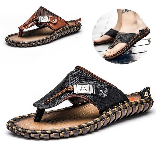 big size 38-48 genuine leather flip flops men luxury brand male slippers summer outdoor beach casual sandals fashion shoes men 210619, Black
big size 38-48 genuine leather flip flops men luxury brand male slippers summer outdoor beach casual sandals fashion shoes men 210619, Black