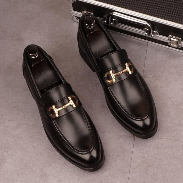 men loafers dress shoes black low horsebit breathable slip-on flat heel fashion grade smooth surface leather party casual shoes
men loafers dress shoes black low horsebit breathable slip-on flat heel fashion grade smooth surface leather party casual shoes