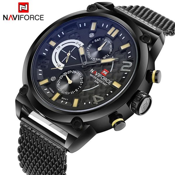 wristwatches naviforce men's analog quartz 24 hour date watches male 3atm waterproof clock men sport mesh steel wristwatch 2021, Slivery;brown
wristwatches naviforce men's analog quartz 24 hour date watches male 3atm waterproof clock men sport mesh steel wristwatch 2021, Slivery;brown