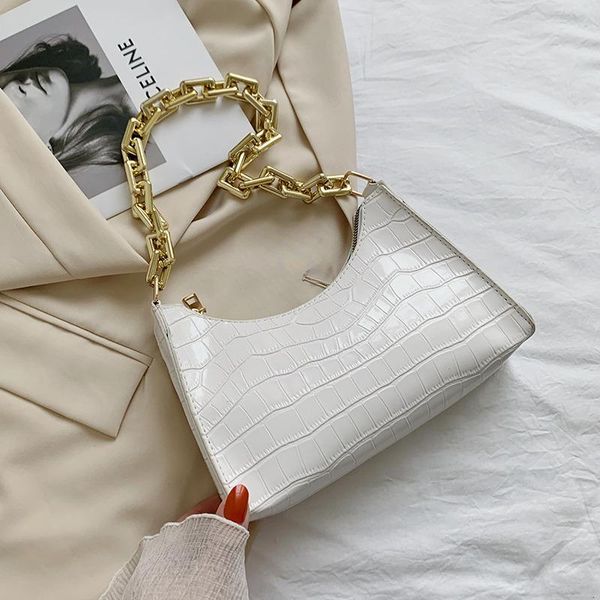 evening bags pu leather women handbag fashion solid color crocodile pattern baguette bag shoulder and purses
evening bags pu leather women handbag fashion solid color crocodile pattern baguette bag shoulder and purses