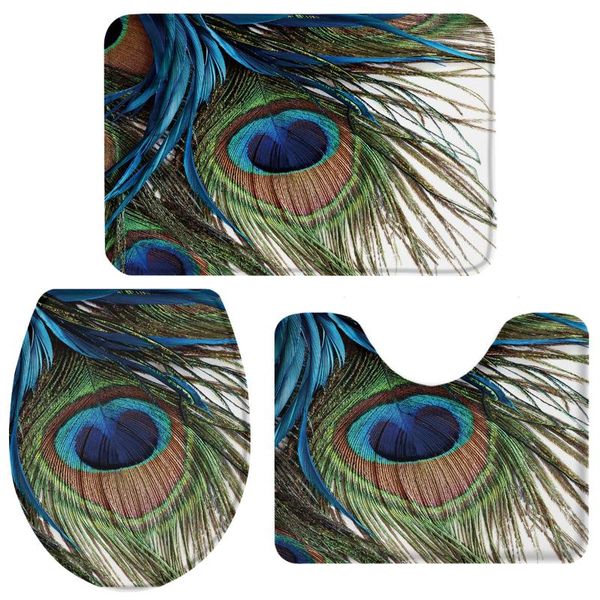 bath accessory set 3 pieces bathroom peacock feather art toilet cover mat pedestal rug non-slip
bath accessory set 3 pieces bathroom peacock feather art toilet cover mat pedestal rug non-slip