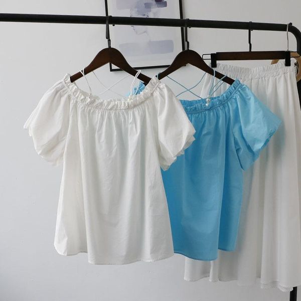 women's blouses & shirts korean style women casual blouse slash neck beading patchwork pullover vintage streetwear short puff sleeve fe, White
women's blouses & shirts korean style women casual blouse slash neck beading patchwork pullover vintage streetwear short puff sleeve fe, White