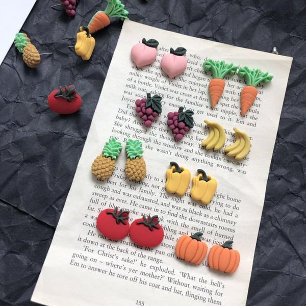 stud summer fruits earrings juicy peach grape banana pineapple earring cute three-dimensional fruit gift for friend, Golden;silver
stud summer fruits earrings juicy peach grape banana pineapple earring cute three-dimensional fruit gift for friend, Golden;silver