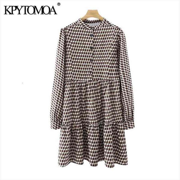 chic fashion with buttons women dresses geometric print mini vintage o neck long sleeve female vestidos, Black;gray
chic fashion with buttons women dresses geometric print mini vintage o neck long sleeve female vestidos, Black;gray