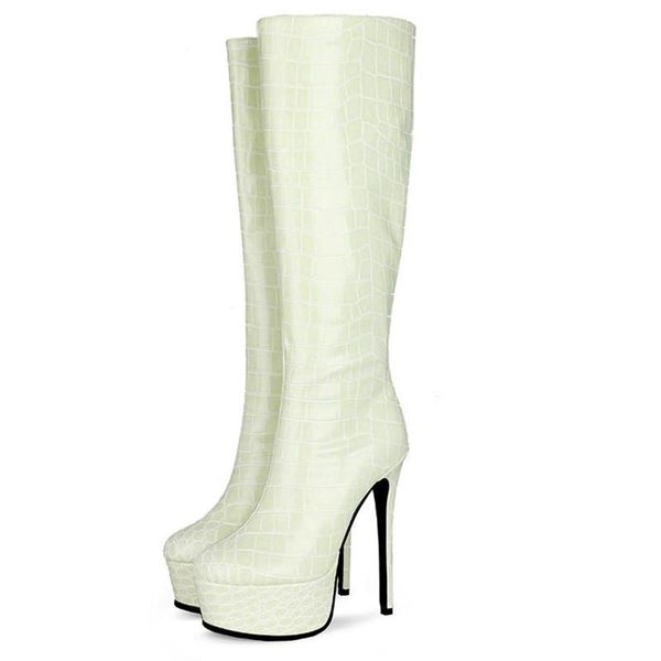 boots 2021 autumn winter crocodile pattern knee-high fashion pointed toe thick bottom stiletto high heel ladies, Black
boots 2021 autumn winter crocodile pattern knee-high fashion pointed toe thick bottom stiletto high heel ladies, Black