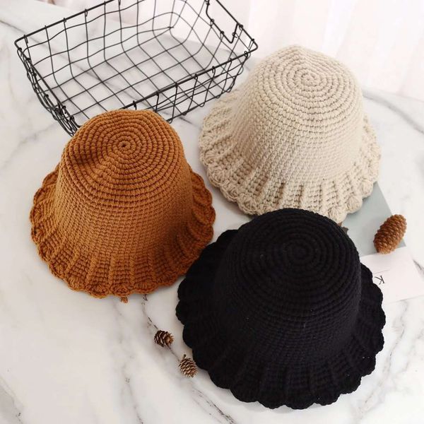 black woolen hat for women in autumn and winter, Blue;gray