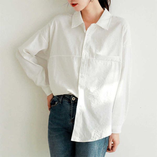 women's blouses & shirts spring autumn korea fashion women long sleeve loose all-matched casual solid turn-down col 2ft4, White
women's blouses & shirts spring autumn korea fashion women long sleeve loose all-matched casual solid turn-down col 2ft4, White