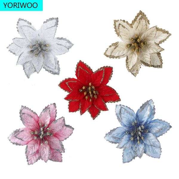 christmas decorations 5/10pcs artificial flowers glitter fake flower merry tree home xmas ornament happy year gift
christmas decorations 5/10pcs artificial flowers glitter fake flower merry tree home xmas ornament happy year gift