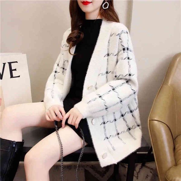 women's sweaters imitation velvet plaid sweater cardigan female jacket korean spring with single breasted mesh outerwear cleavage lv3i, White;black
women's sweaters imitation velvet plaid sweater cardigan female jacket korean spring with single breasted mesh outerwear cleavage lv3i, White;black